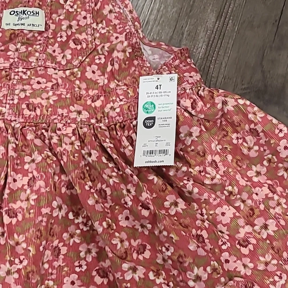 HOST PICK OshKosh B'gosh Pink Floral Corduroy Dress Size 18 Months